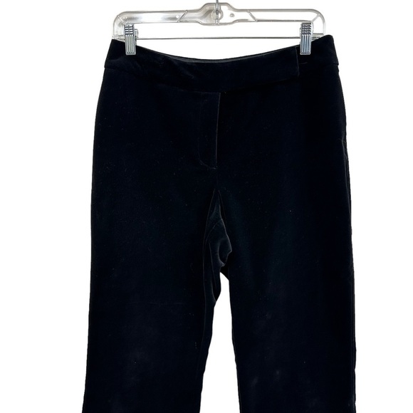 Valerie Stevens Black Velvet Straight Leg Trousers Pants, 10P - Picture 3 of 5